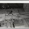 Wiring inside barn on farm near Rockville, Maryland.