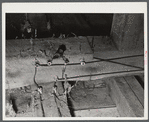 Wiring inside barn on farm near Rockville, Maryland.