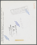 This sign was on a truck converted into living quarters at a camp for migratory workers near Fayetteville, North Carolina. It reads: "Will be back in week. Temporary lay off on acc. of material. Occupants".