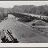 The first paved highway to be built through Heard County. The old bridge at Franklin has not yet been torn down. Franklin, Heard County, Georgia.