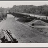 The first paved highway to be built through Heard County. The old bridge at Franklin has not yet been torn down. Franklin, Heard County, Georgia.