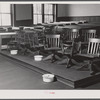 Jury section in the courtroom in Franklin. Heard County, Georgia.