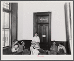 Waiting their turn at the welfare office in the courthouse in Franklin. Heard County, Georgia.