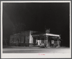 Gas station in Franklin, nine o'clock in the evening. Heard County, Georgia.