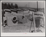 Privies being built by FSA (Farm Security Administration). Greene County, Georgia