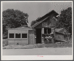 A shoe repair shop, recently constructed, in Childersburg, Alabama.