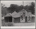 This movie tent opened with great expectations but closed down three days later for lack of attendance. At Kymulga, near Childersburg, Alabama. Kymulga is the closest village to the powder plant.