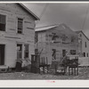 Bunkhouses under constrtuction in preparation for the expected increase in employment at the nearby powder plant. Childersburg, Alabama.