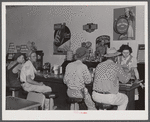 Workers from the nearby powder plant eating in one of the many new cafes in Childersburg, Alabama.