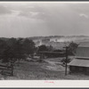 Landscape near one of the entrances to the powder plant near Childersburg. The dust in the back ground in caused by a great stream of traffic coming out of the powder plant. Alabama.