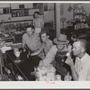 Workmen from the nearby powder plant in a cafe in Childersburg, Alabama.