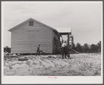 The new Saint Paul's school house for Negroes being built near Siloam, Greene County, Georgia.
