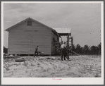 The new Saint Paul's school house for Negroes being built near Siloam, Greene County, Georgia.