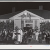 Outdoor graduation of the Union Point high school. Greene County, Georgia.