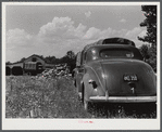 CCC (Civilian Conservation Corps) boys and trucks were used to help some of the families move out of the area being taken over by the Army in Caroline County, Virginia.