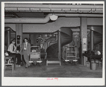 Passengers boarding an airliner. Municipal airport, Washington, D.C..