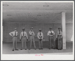 Skycaps at the entrance to the administration building. Municipal airport, Washington, D.C..