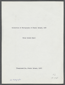 Collection of photographs of Staten Island, 1924