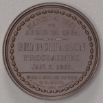 Abraham Lincoln Emancipation Proclaimed medal