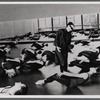Martha Graham teaches floor exercises at Connecticut College