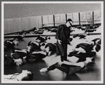 Martha Graham teaches floor exercises at Connecticut College