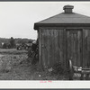 Numbers are painted on all farm building for auctioning in the area being taken over by Pine Camp. Pine Camp, New York.