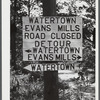 Roads closed in the Pine Camp expansion area. New York.
