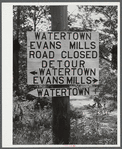 Roads closed in the Pine Camp expansion area. New York.