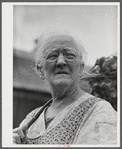 Mrs. Carrie E. Loadwick, lifelong resident of area being taken over by the Army, who is moving to the town of Adams. Leraysville, New York.