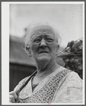 Mrs. Carrie E. Loadwick, lifelong resident of area being taken over by the Army, who is moving to the town of Adams. Leraysville, New York.
