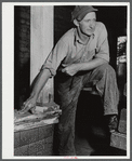 Mr. Charles Wrape came to help his Uncle Mathew move out of the area being taken over by the Army. His own farm is a few miles outside the area. Leraysville, New York.