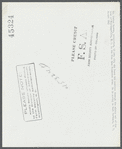 Mr. Merton Hoover, postmaster, sixty-three years old, who loses his position through the wiping out of the town of Sterlingville, New York, in the Pine Camp expansion area. He is moving to West Carthage, New York.