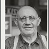 Mr. Merton Hoover, postmaster, sixty-three years old, who loses his position through the wiping out of the town of Sterlingville, New York, in the Pine Camp expansion area. He is moving to West Carthage, New York.