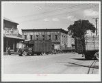 Main street in Evans Mills, New York, which is just outside the area being taken over by the Pine Camp expansion. Many of the residents in the area are moving here. Evans Mills, New York.