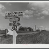 Signpost in the Pine Camp expansion area. New York.