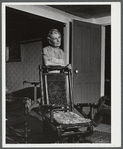 Miss Elinor Adderly, school teacher in one of the twenty-four school houses in the Pine Camp expansion area. She will loose her job and will have to move from her home. Near Antwerp, New York.