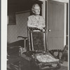 Miss Elinor Adderly, school teacher in one of the twenty-four school houses in the Pine Camp expansion area. She will loose her job and will have to move from her home. Near Antwerp, New York.