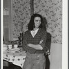 Mrs. Earl Barber is moving from the Pine Camp expansion area to nearby Evans Mills. Mrs. Barber's husband was born in this very house fifty-two years ago. Near Pine Camp, New York.