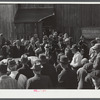 Auctioning off a dairy herd on the Ingalls farm in the Pine Camp expansion area. Near Antwerp, New York.