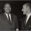 George Avakian and James Farmer at a Congress of Racial Equality (CORE) benefit
