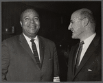 George Avakian and James Farmer at a Congress of Racial Equality (CORE) benefit