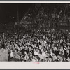 Spectators in the grandstand watching the vaudeville act at the World's Fair. Tunbridge, Vermont.