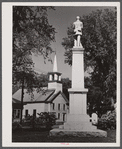 Tunbridge, Vermont. Monument and a church.