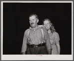 Mr. Albert Brissant and his niece, who are still living in the Pine Camp relocation area near Evans Mills, New York. They have an antique shop here which they have sold out and are now looking for a new farm.