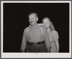 Mr. Albert Brissant and his niece, who are still living in the Pine Camp relocation area near Evans Mills, New York. They have an antique shop here which they have sold out and are now looking for a new farm.