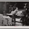 Paper pulp being rolled out at the Mississquoi Corporation paper mill in Sheldon Springs, Vermont.