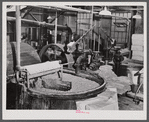 Vat in which paper pulp is churned at the Mississquoi Corporation paper mill in Sheldon Springs, Vermont.