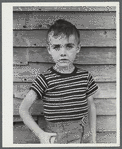 One of the Gaynor children on their farm near Fairfield, Vermont.