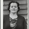 Mrs. William Gaynor, wife of FSA (Farm Security Administration) dairy farmer, on her farm near Fairfield, Vermont.