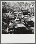 Sunday picknickers at Hazen's Notch, near Lowell, Vermont.